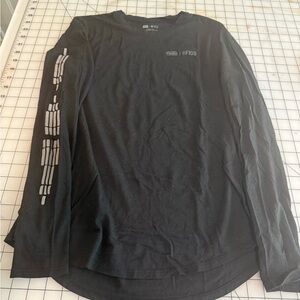 Figs Black Star Wars Long Sleeve Tee with Silver Imperial Accents